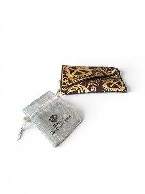 Virgins Saints & Angels Black Pouch with Gold Printed Logo